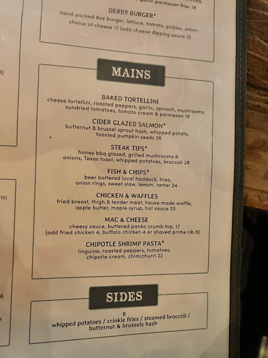 The Derby Restaurant & Bar Menu - Image 6